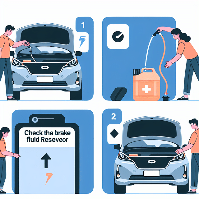 brake fluid reservoir check in an electric car