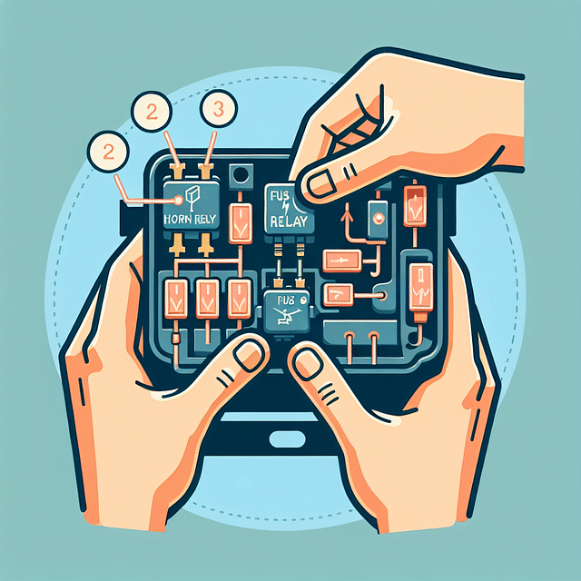inserting a new horn relay into a car's fuse box