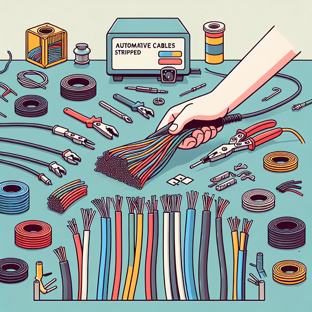 stripped automotive wires ready for soldering