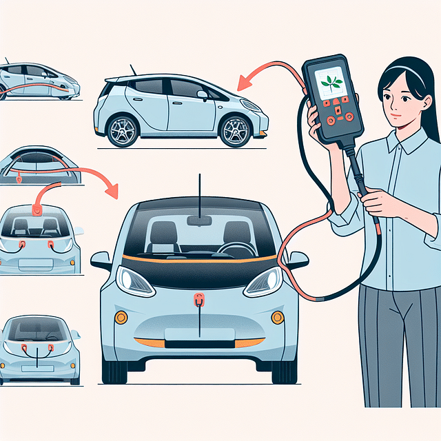 re-testing electric car electrical system with diagnostic tool