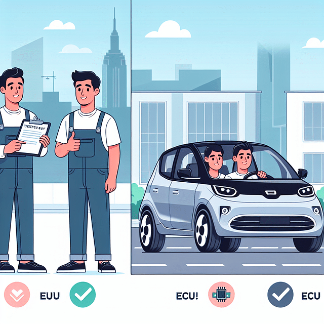 test driving electric car after ECU repair