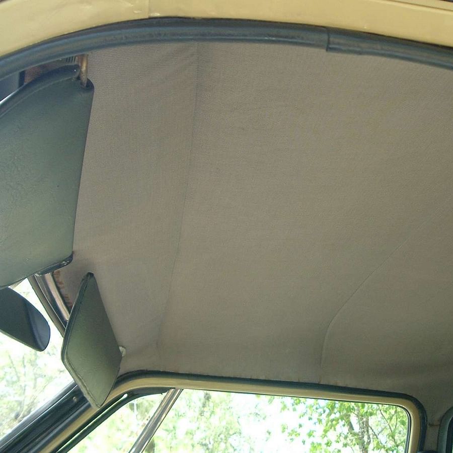 A step by step process of repairing a sagging car headliner