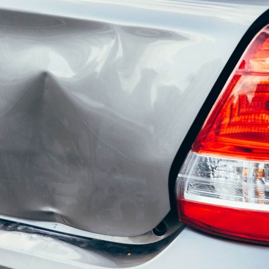 Typical car dent on a vehicle\'s body