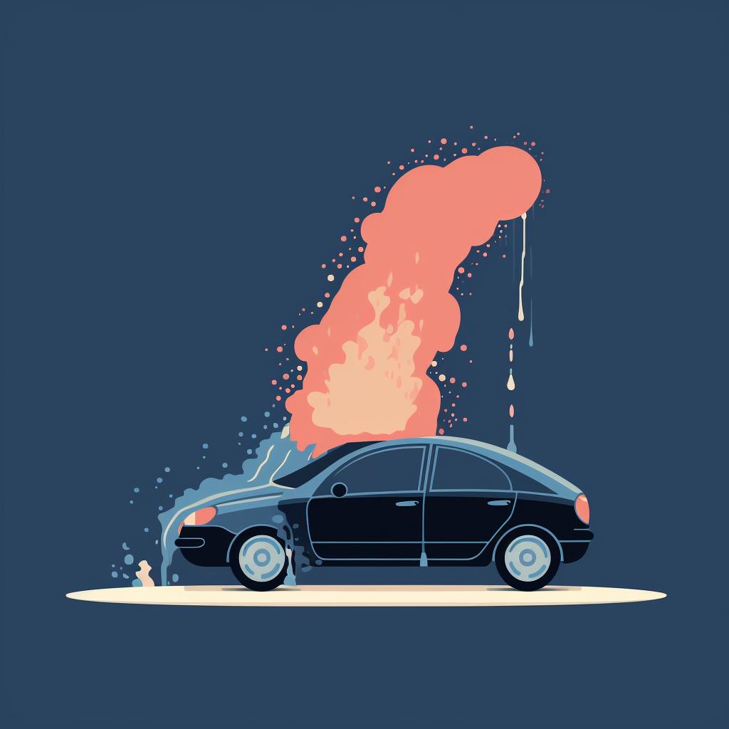 Hot water being poured over a car dent